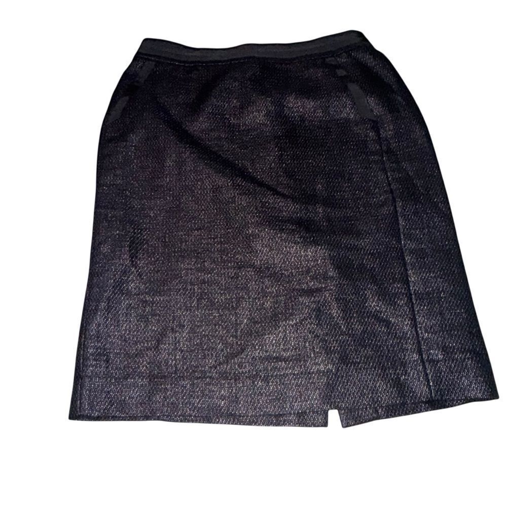 Ann Taylor Fine Italian Black Pencil Skirt